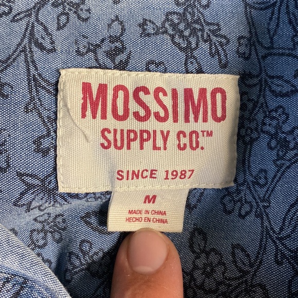 Denim Shirt with Flower Pattern - Picture 5 of 5